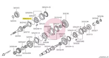 NISSAN 32607-VC20A - RING-BAULK