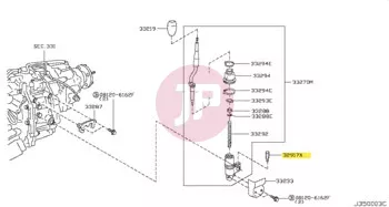 NISSAN 32917-E930A - Terepváltó kar rögzítő stift