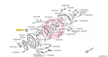 NISSAN 33216-33G01 - SEAL-OIL