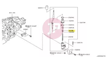 NISSAN 33288-41G01 - Transfer Case Control Lever Bushing