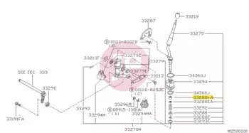 NISSAN 33288-41G01 - BUSH-CONT LEVER