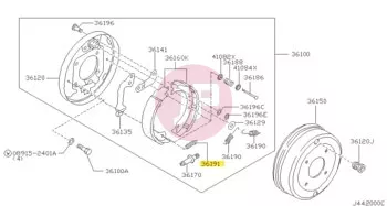 NISSAN 36191-C6000 - SPR-ADJ SCREW