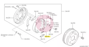 NISSAN 36191-C6000 - SPR-ADJ SCREW