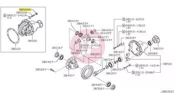 NISSAN 37171-0P00B - NUT