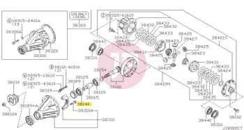 NISSAN 38120-13260 - BEARING PINION