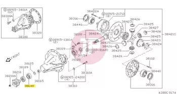 NISSAN 38120-13260 - BEARING PINION