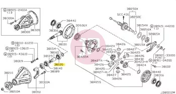 NISSAN 38120-76560 - Rear Pinion Bearing