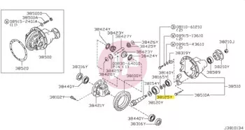 NISSAN 38125-8210A - WASHER