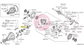 NISSAN 38125-8210A - Shim Washer