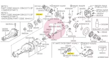 NISSAN 38140-V7000 - BEARING PINION