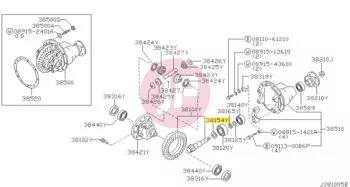 NISSAN 38151-01J74 - WASHER ADJ D/P