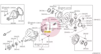 NISSAN 38151-01J8B - SHIM ADJUST