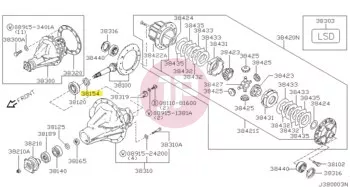 NISSAN 38153-82107 - WASHER-ADJUST