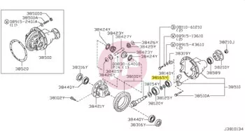 NISSAN 38165-76000 - SPACER D/PINION