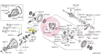 NISSAN 38165-76000 - SPACER D/PINION