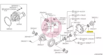 NISSAN 38189-C7122 - Differenciálmű behajtás szimering