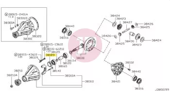 NISSAN 38189-C7123 - Differenciálmű behajtás szimering