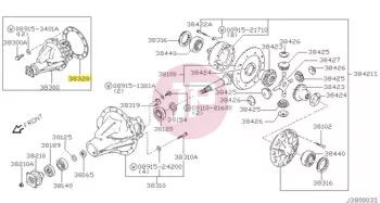 NISSAN 38320-T3322 - PACKING COVER