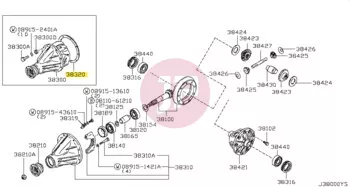 NISSAN 38320-T3322 - Differenciálmű tömítés