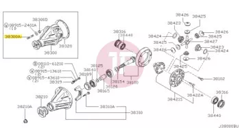 NISSAN 38321-06J1A - BOLT