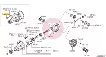NISSAN 38321-06J1A - BOLT
