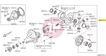 NISSAN 38421-C8926 - CASE SET-DIFFER