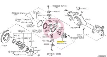 NISSAN 40010-VB200 - Tengelycsonk, jobb