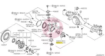 NISSAN 40011-VB200 - KNUCKLE ASSY,LH