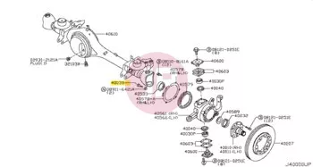 NISSAN 40038-VB00A - BOLT STOP