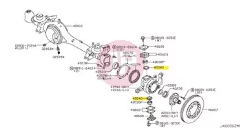 NISSAN 40040-01J00 - PLATE SPIDLE