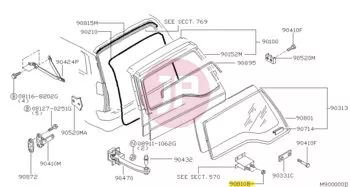NISSAN 40224-V5500 - NUT-ROAD WHEEL