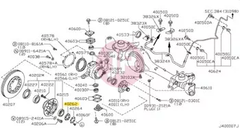 NISSAN 40262-02J10 - NUT-LOCK FRONT