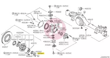 NISSAN 40264-02J10 - Első kerékcsapágy biztosító alátét