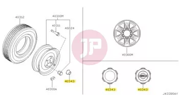 NISSAN 40343-VC300 - ORNAMENT-ROAD