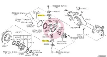 NISSAN 40606-44000 - Függőcsapágy hézagoló lemez