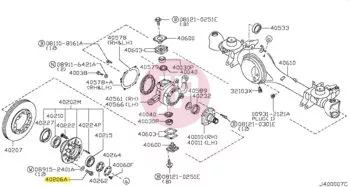 NISSAN 41005-1Y40A - Féktárcsa rögzítő csavar