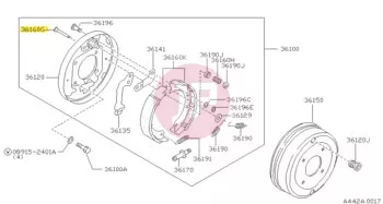 NISSAN 41081-J5110 - PIN ANTI SHOE R