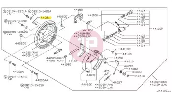 NISSAN 41081-J5110 - PIN ANTI SHOE R
