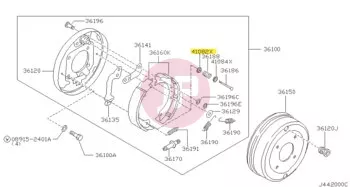 NISSAN 41082-VS40A - SEAT-SPRING