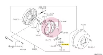 NISSAN 41082-VS40A - SEAT-SPRING
