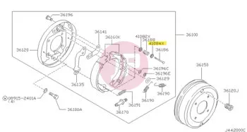 NISSAN 41084-VS40A - RETAINER SPRING