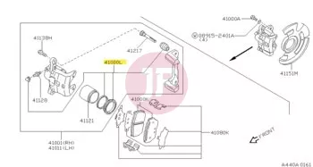NISSAN 41120-01A27 - SEAL KIT-DISC