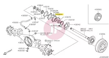 NISSAN 43083-VC20A - BOLT