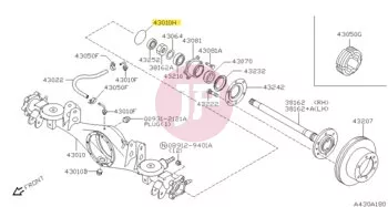 NISSAN 43085-01J10 - O RING RR WHEEL