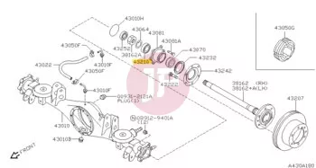 NISSAN 43210-01J10 - BRG RR WHEEL OU