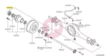 NISSAN 43232-C9300 - SEAL-GREASE