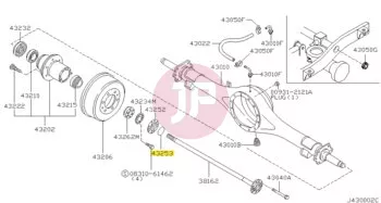 NISSAN 43253-C9300 - Rear Axle Shaft O-Ring