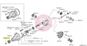 NISSAN 43262-50A0A - NUT-DRIVE PINIO