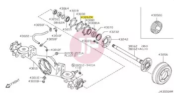 NISSAN 43262-VC20A - NUT-LOCK
