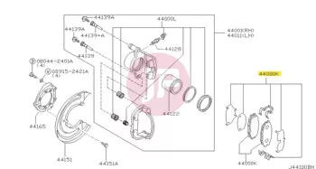 NISSAN 44080-VB226 - HARDWARE KIT-RE